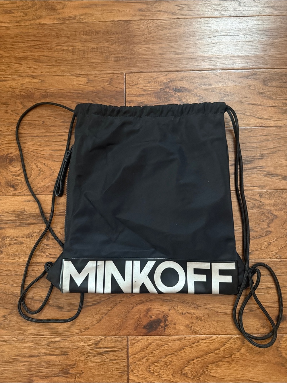 rebecca minkoff Black Logo Drawstring Backpack